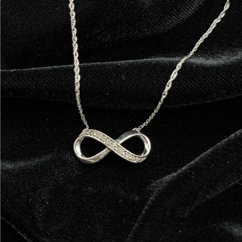 Diamond Silver Infinity Necklace